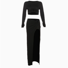 Cropped Top And Slip Skirt
