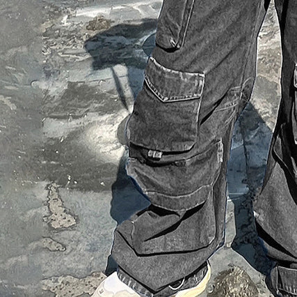 Pocket Denim Jeans
