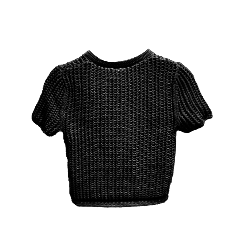Cut Out Knitwear Cropped Top