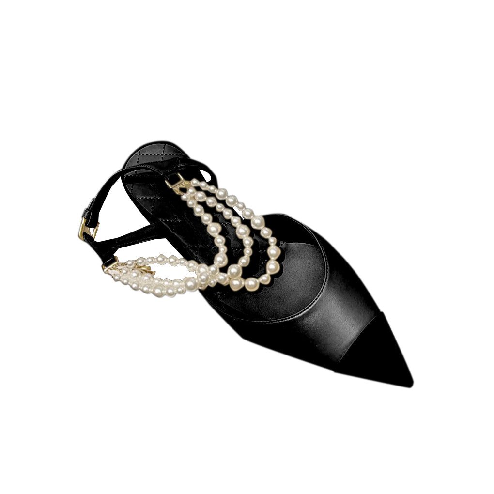 Ankle Pearl Flat Sandals