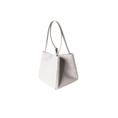 Leather Trapeze Tote Bag