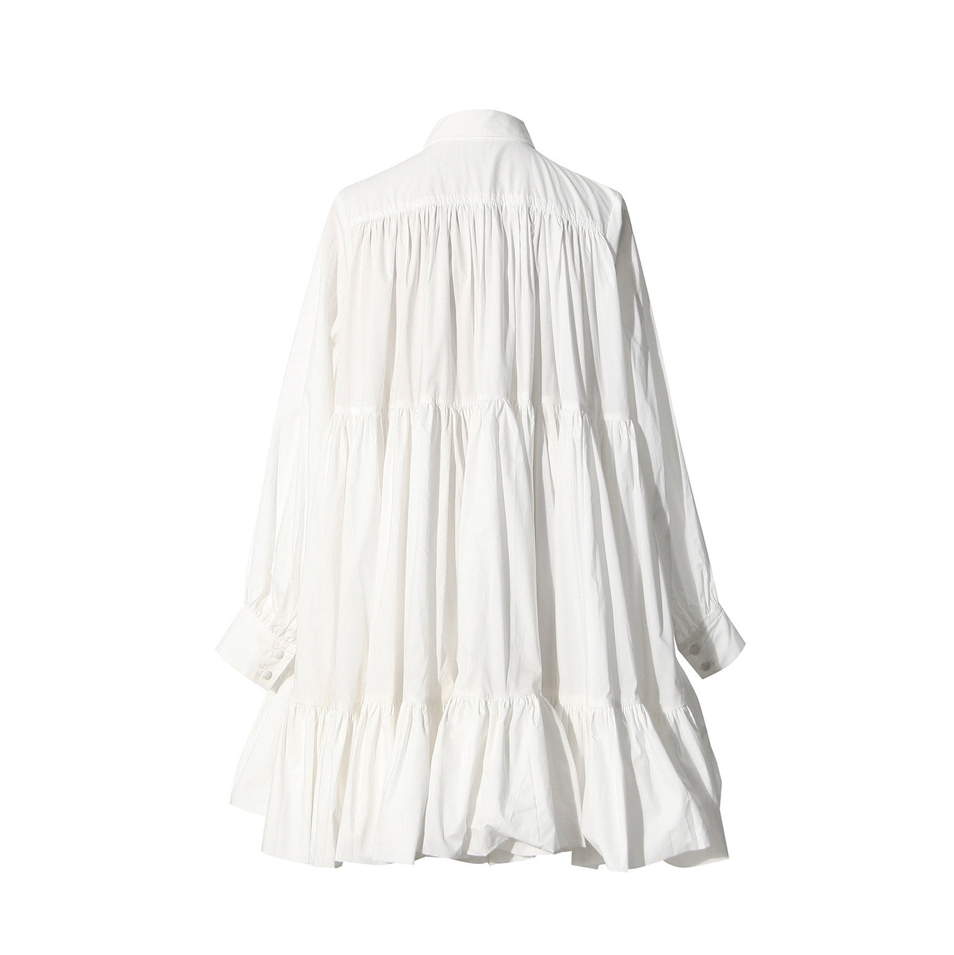 Ruffled Hem Shirt Dress