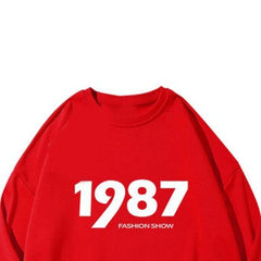 Printed Oversized Sweatshirt