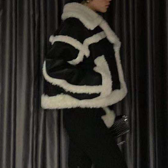 Bi-Color Shearling Jacket