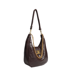 Quilted Metal Lock Cross Body Bag