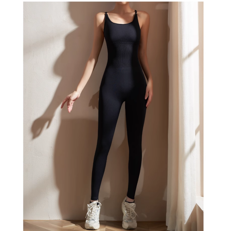 Yoga Pilates Back Cross Fitted Bodysuit