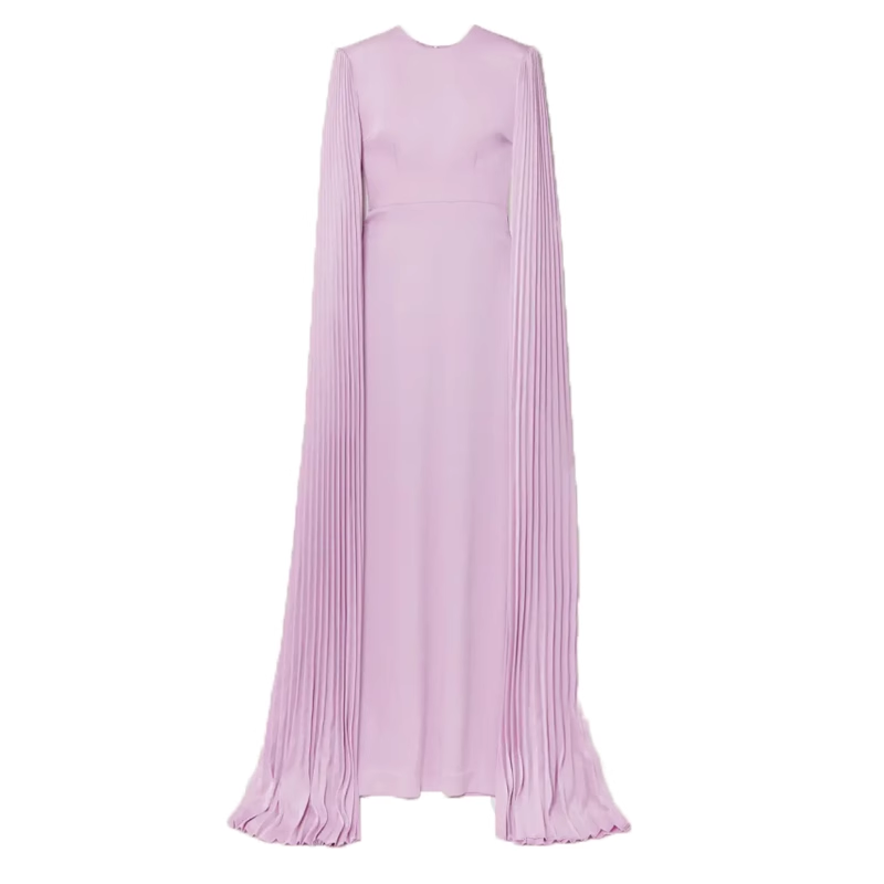Fold Details Slip Evening Dress Gown