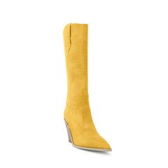 culptured Heel Western Cowboy Knee High Boots
