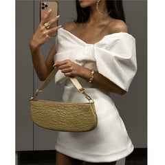 Bow Off-Shoulder Mini Dress