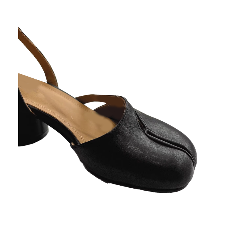 Spilt Toe Block Heel Sandals
