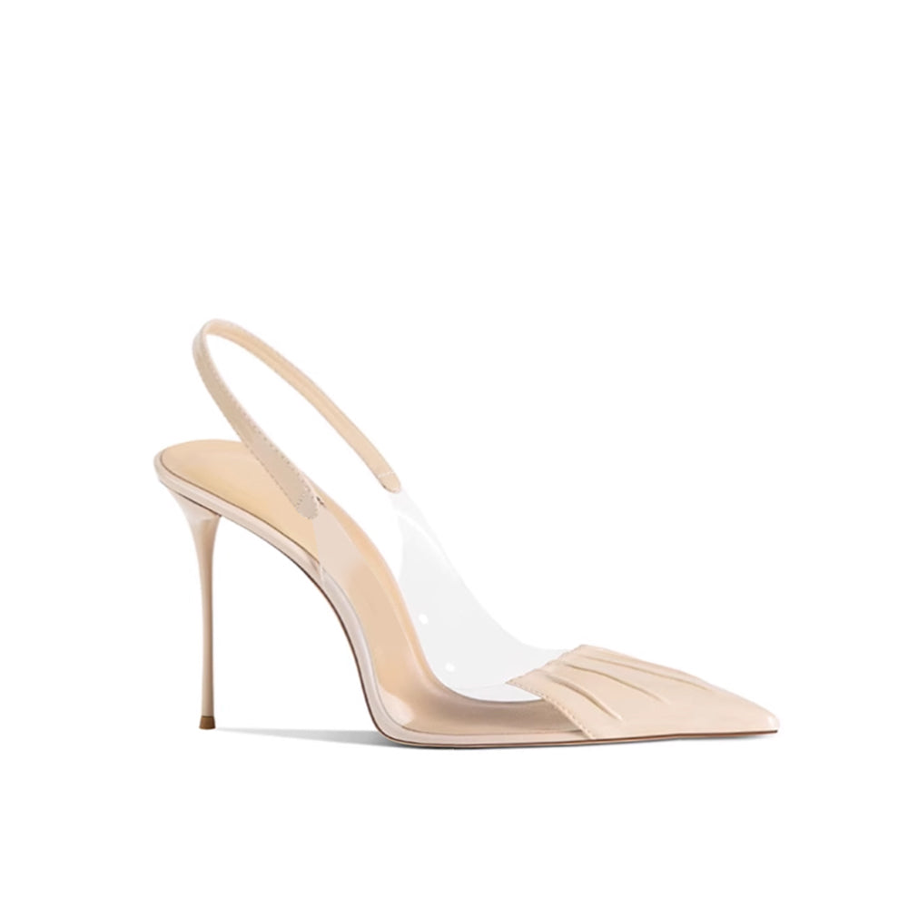 PVC Mid Heel Sandals - 6cm
