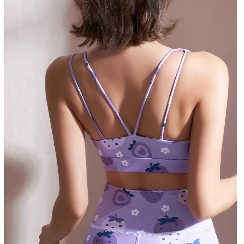 Yoga Pilates Printed Fitted Sport Bra