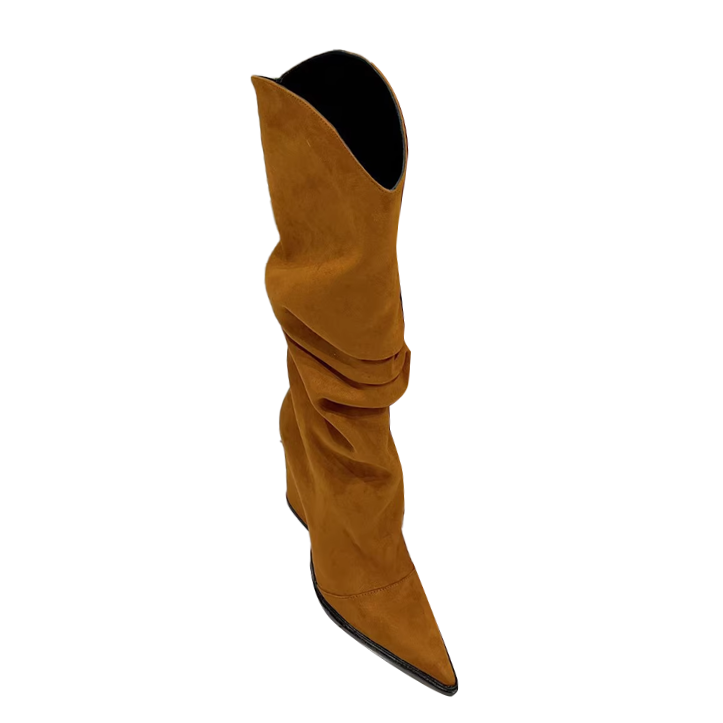 Fold Knee High Boots