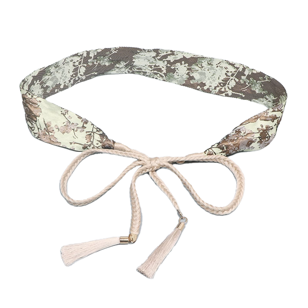 Fringed Lace Up Girdle Belt