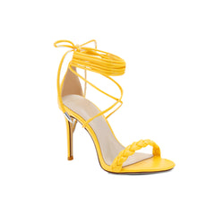 Braided Lace Up High Heel Sandals - 10cm