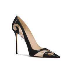 Patent Leather And PVC High Heel Pumps - 10cm
