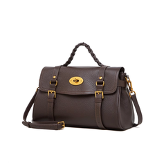 Metal Lock Buckled Tote Bag