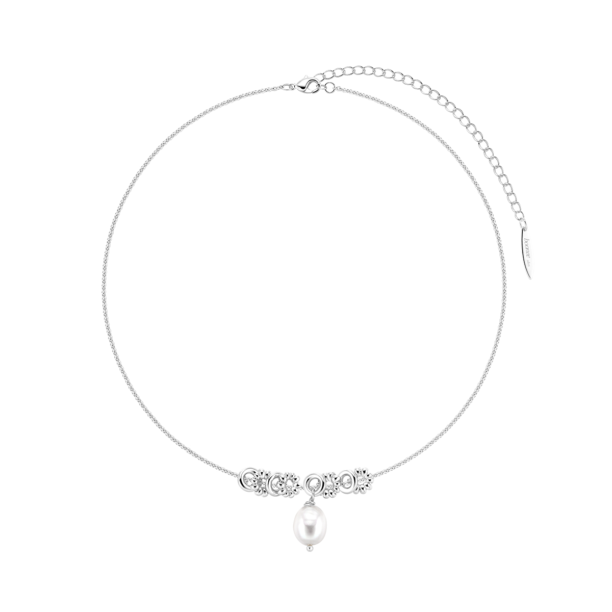Multi Ring Pearl Necklace