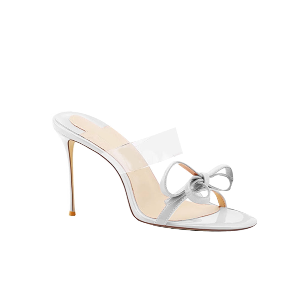 Bow PVC Mules Sandals - 6cm