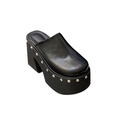 Studded Platform Mules Sandals