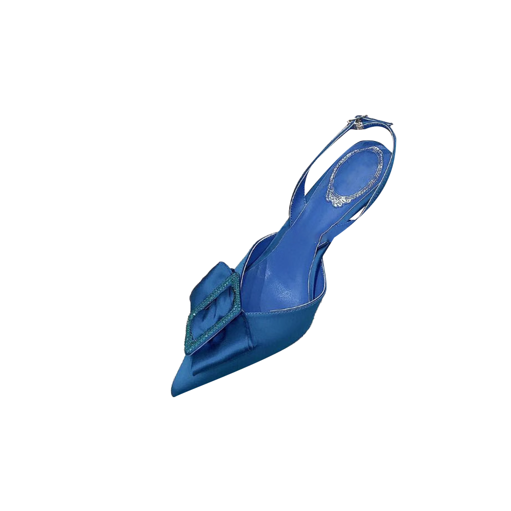 Diamante Buckled Mid Heel Sandals