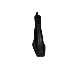 Leather Utility Biker Boots With Pockets