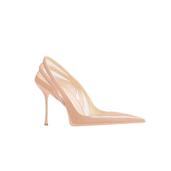 Patent Leather And PVC Mid Heel Pumps - 6cm