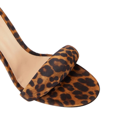 Printed Stiletto Mid Heel Mules Sandals - 7.5 cm