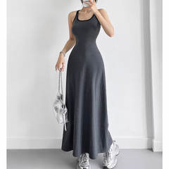 Bi-Color Maxi Dress