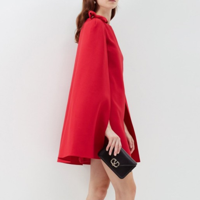 Cape Mini Evening Dress Gown
