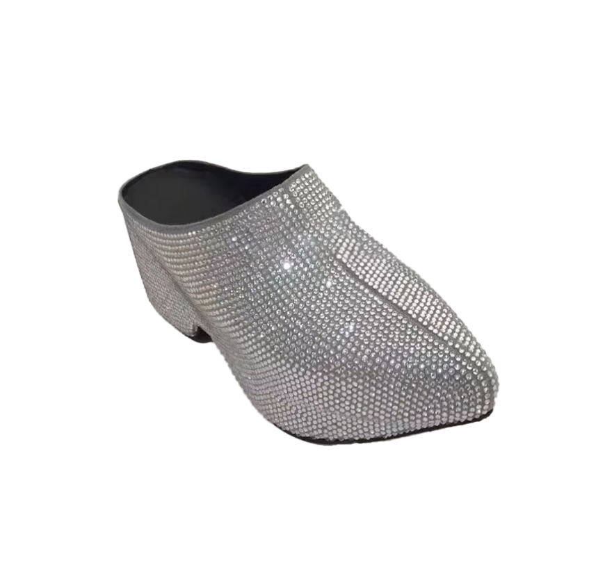 Diamante Platform Mules Sandals