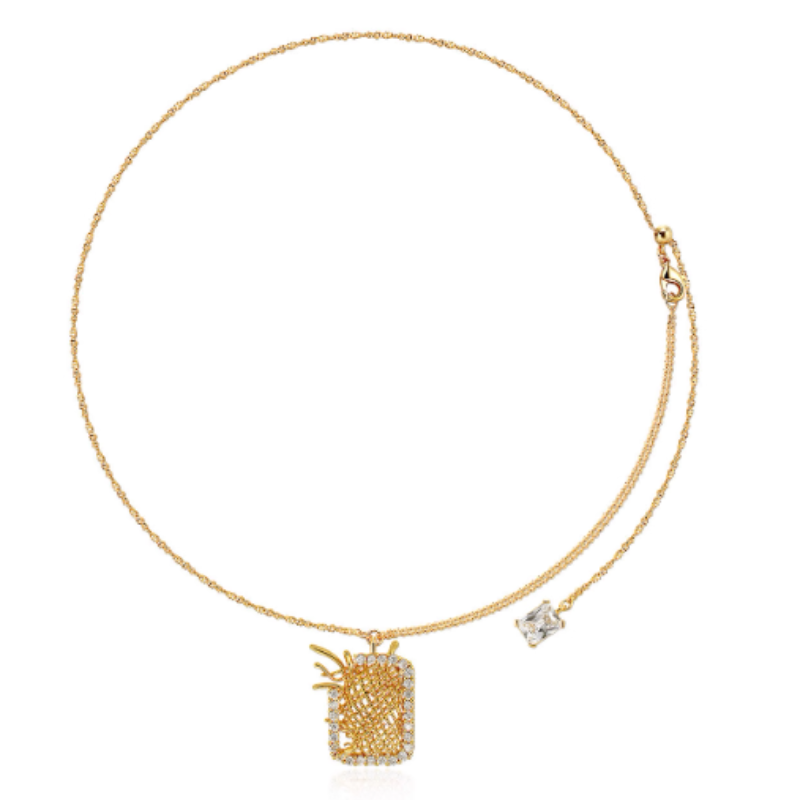 Diamante Braided Necklace