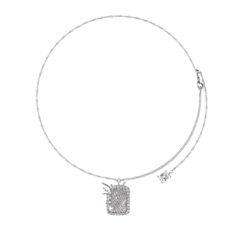 Diamante Braided Necklace