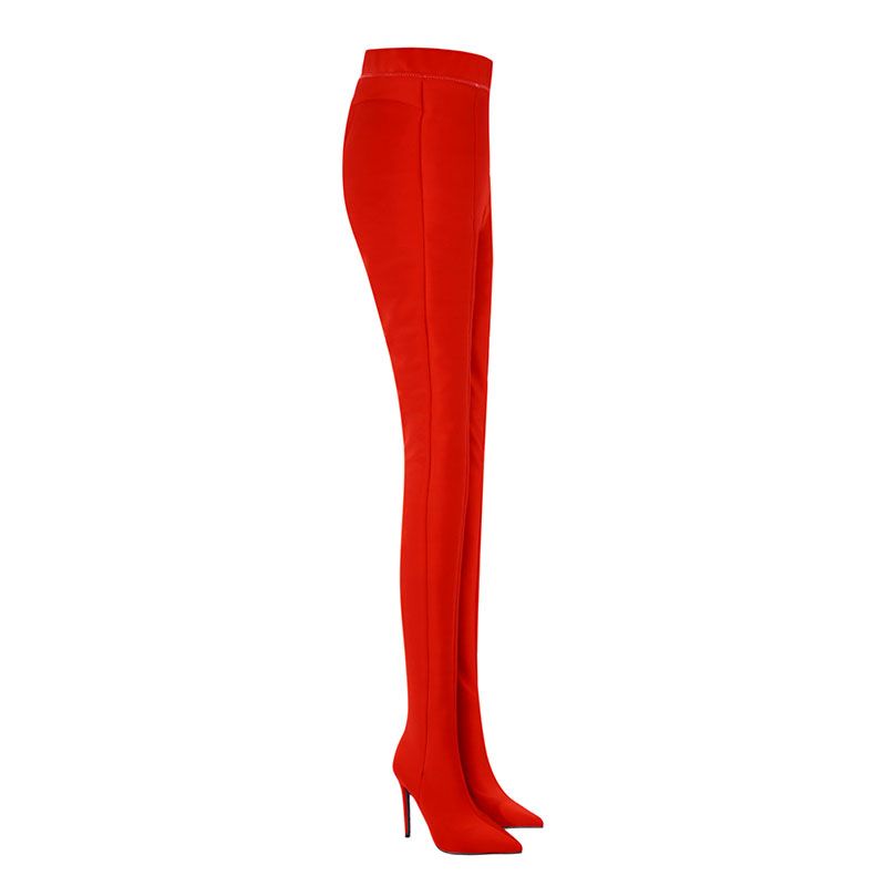 Pointed Toe High Heel Boots