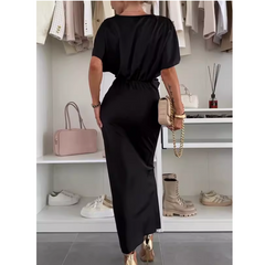 V Neck Midi Dress