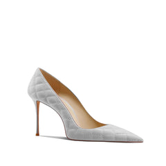 Quilted Mid Heel Pumps - 6cm