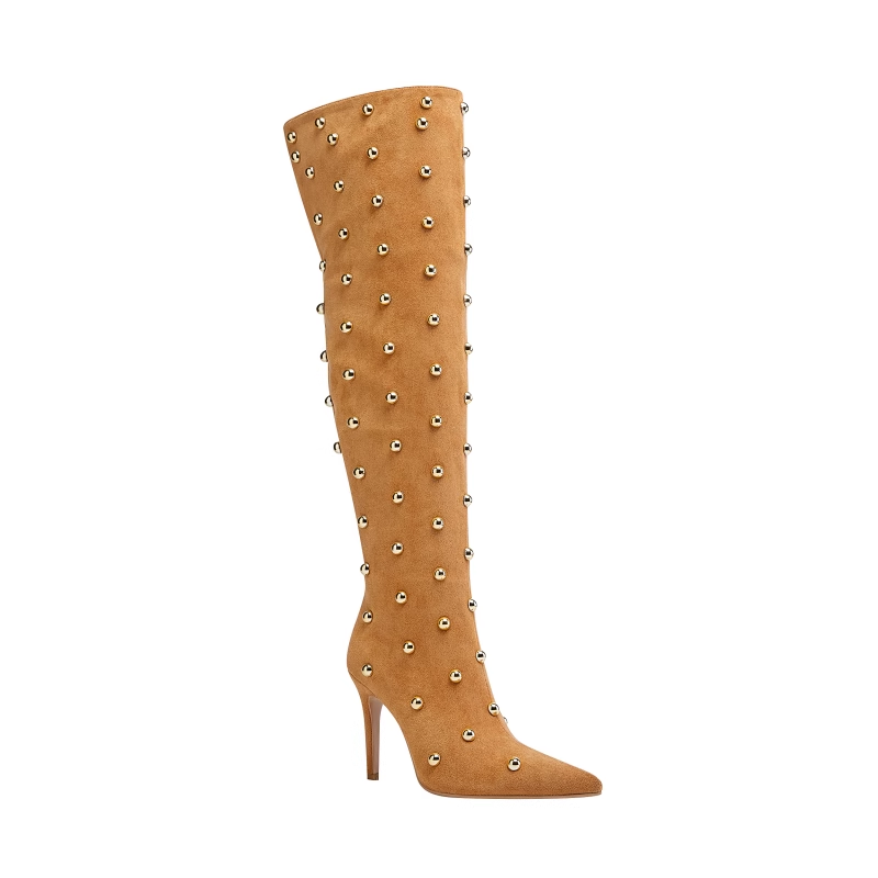 Studded High Heel Over The Knee Boots