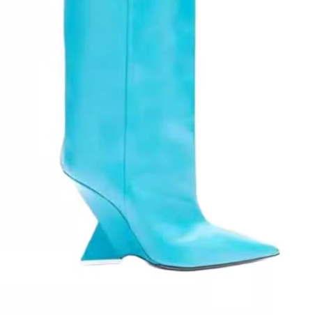 Sculptured Heel Knee High Boots