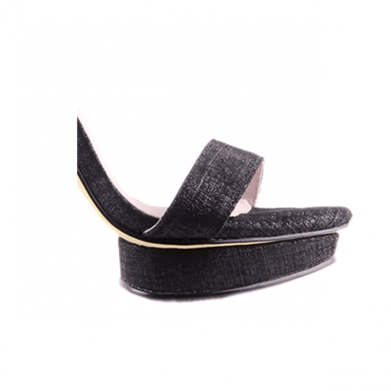 Platform Leather High Heel Sandals - 10cm