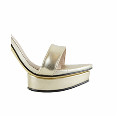Platform Leather High Heel Sandals - 10cm