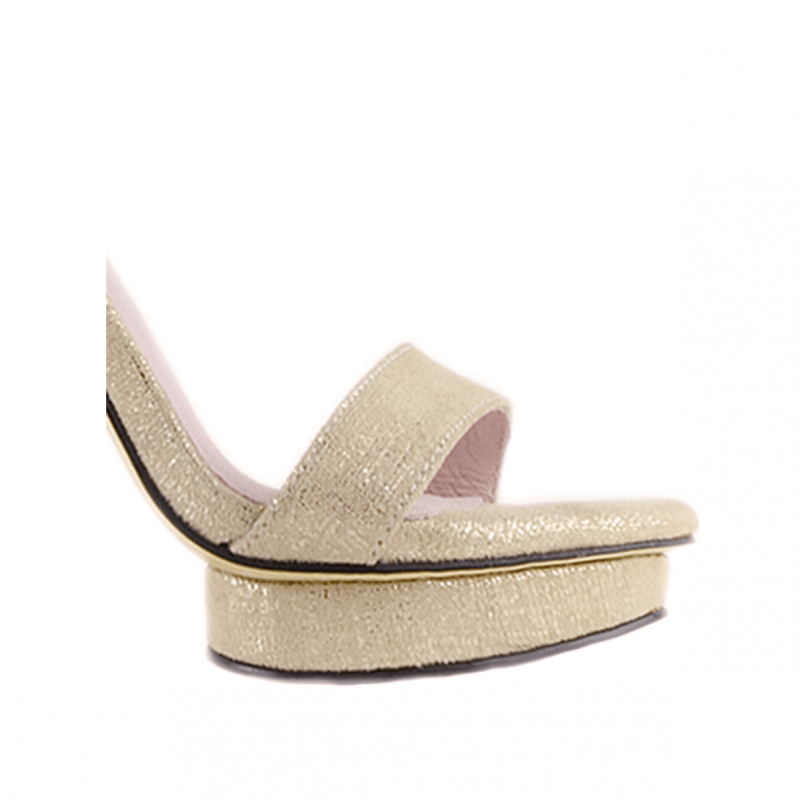 Platform Leather High Heel Sandals - 10cm