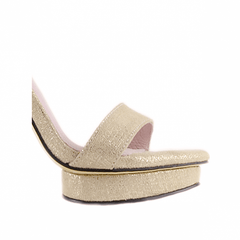 Platform Leather High Heel Sandals - 10cm