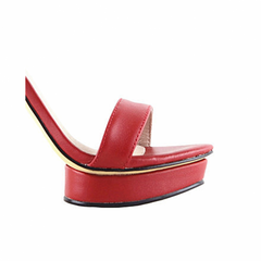 Platform Leather High Heel Sandals - 10cm