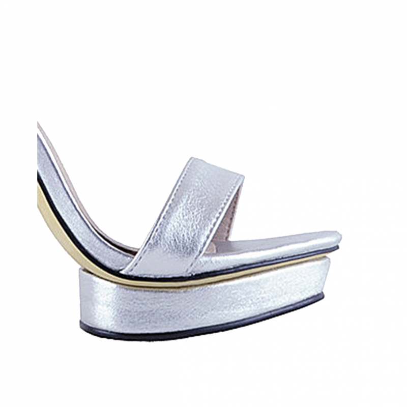 Platform Leather High Heel Sandals - 12cm