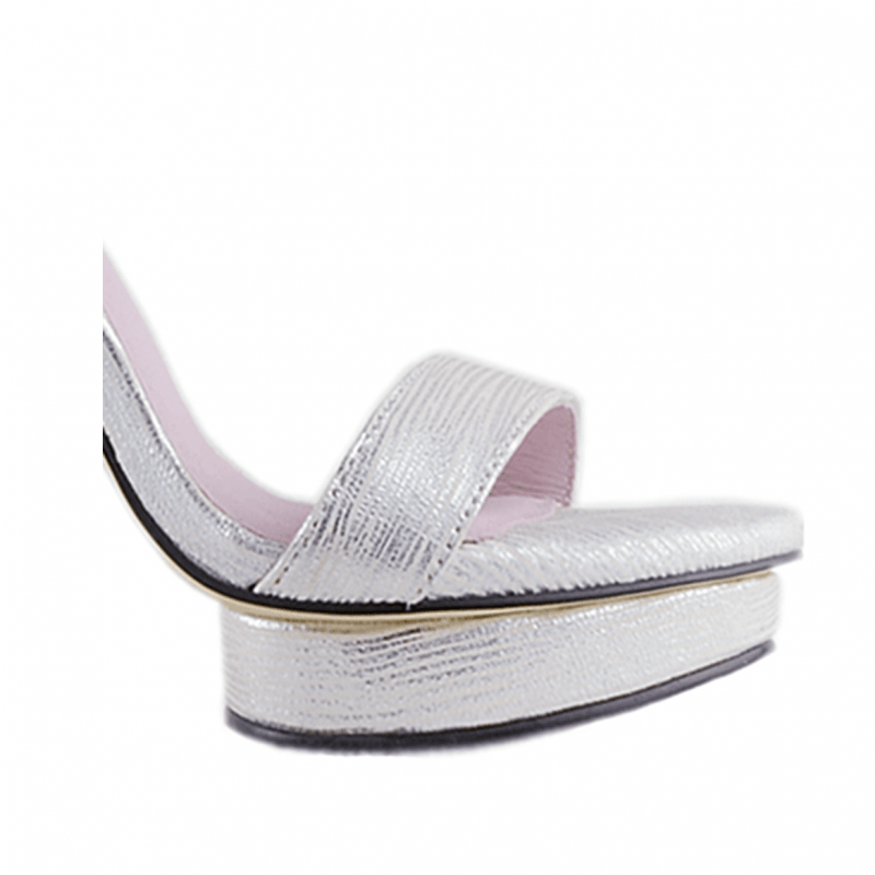 Platform Leather High Heel Sandals - 10cm