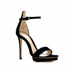 Platform Suede High Heel Sandals - 10cm
