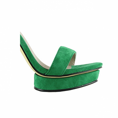Platform Suede High Heel Sandals - 10cm