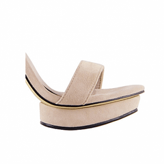 Platform Suede High Heel Sandals - 10cm