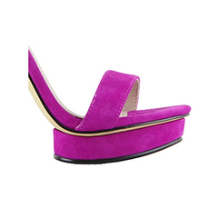 Platform Suede High Heel Sandals - 12cm