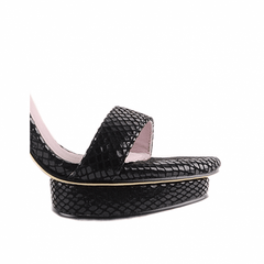 Platform Leather High Heel Sandals - 10cm